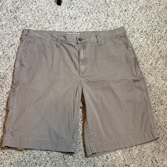 2 Pair Men's Shorts Lee Dungarees Cargo Tropical Print Sonoma Carpenter Brown 40 - Picture 7 of 11